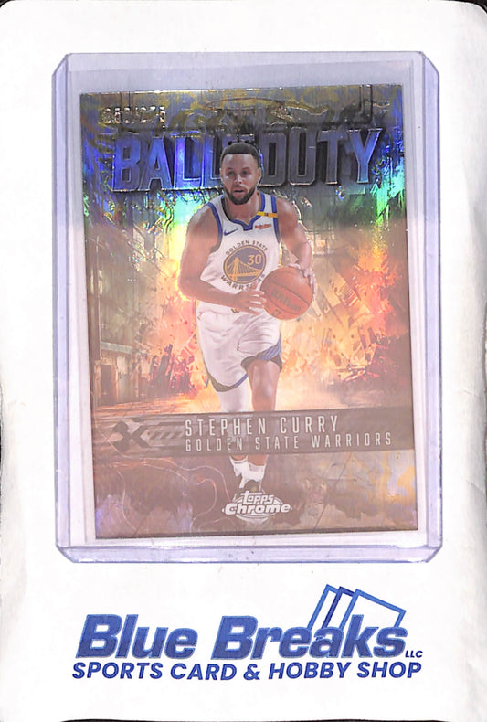 2025 Topps Chrome - Stephen Curry - Ball of Duty - 250/275 - Golden State Warriors - Basketball - #BD-9