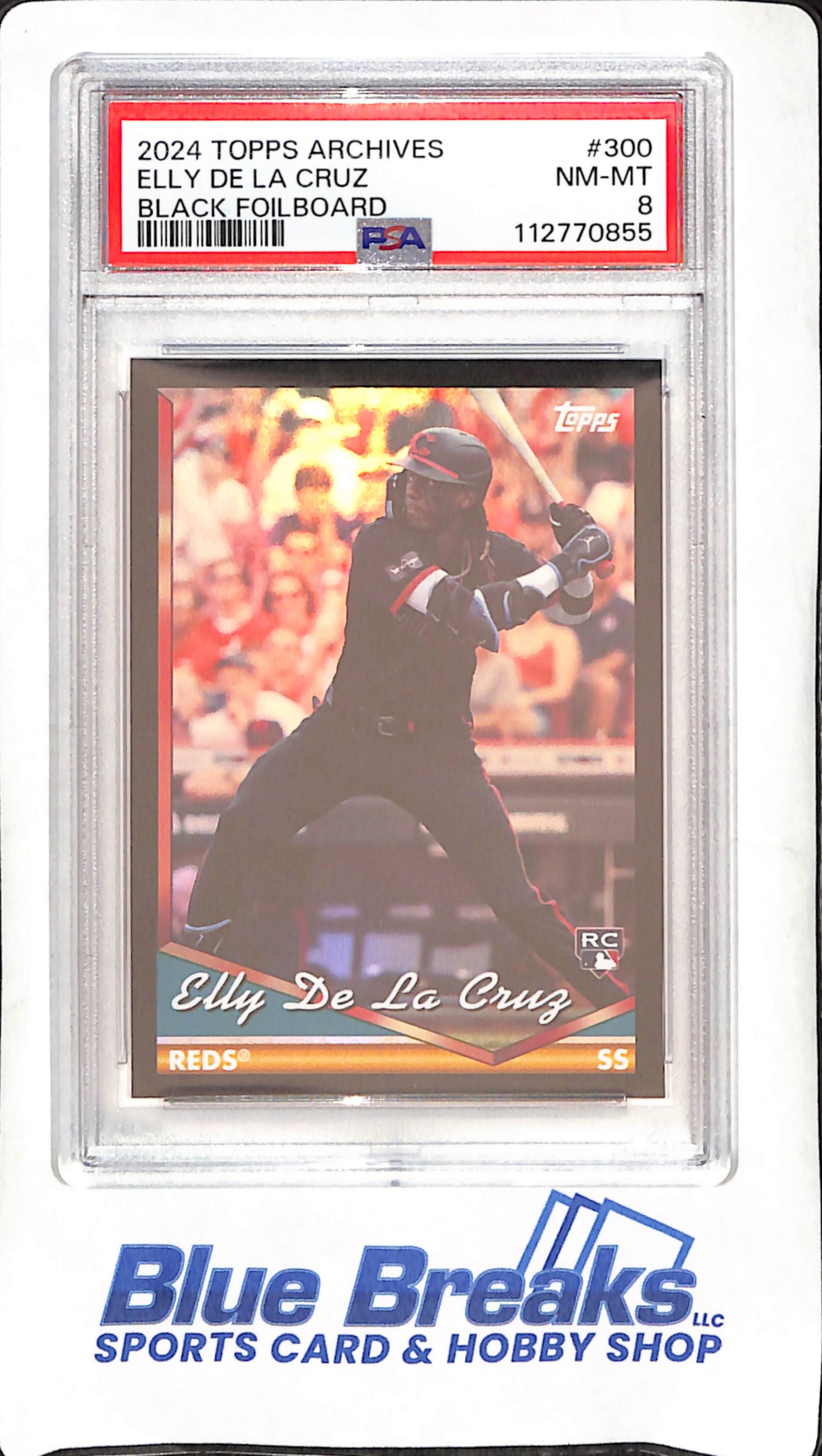 2024 Topps Archives - Elly De La Cruz - Black Foil board - RC - Cincinnati Reds - Baseball - #300