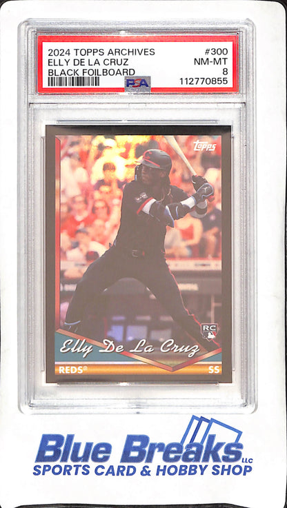 2024 Topps Archives - Elly De La Cruz - Black Foil board - RC - Cincinnati Reds - Baseball - #300