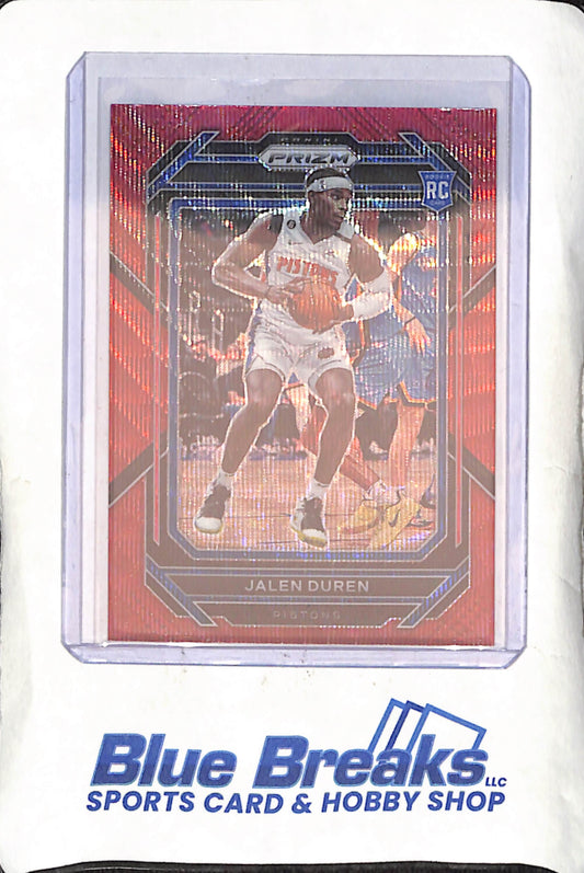 2022-23 Panini Prizm - Jalen Duran - Red Wave - RC - Detroit Pistons - Basketball - #239