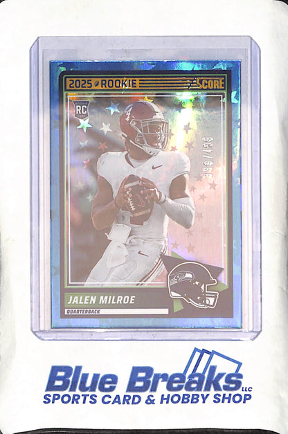2025 Panini Score - Jalen Milroe - 339/499 - RC - Seattle Seahawks - Football - #29