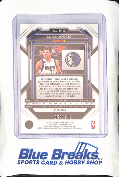 2022-23 Panini Prizm - Luka Doncic - Purple Ice - Dallas Mavericks - 52/149 - Basketball - #196