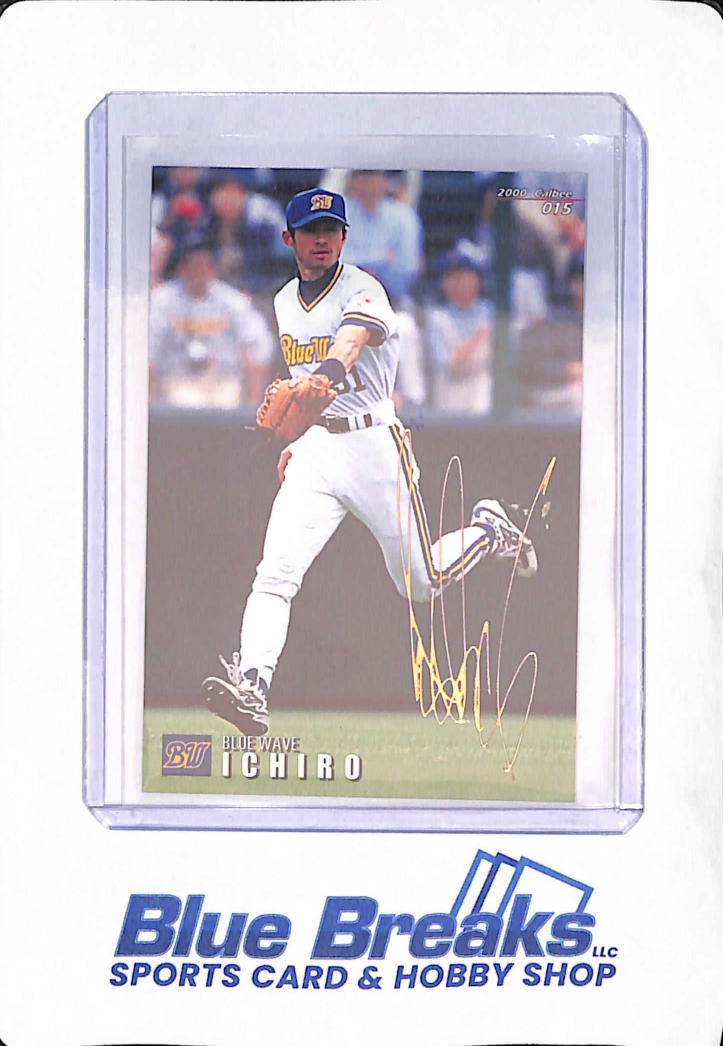 2000 Calbee Baseball Cards - Ichiro Suzuki - Blue Wave - Japanese - Baseball - #015