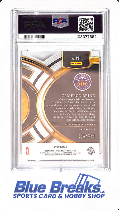 2024 Select WNBA - Cameron Brink - Los Angeles Sparks - Basketball - Red & Blue Prizm - PSA GEM MT 10 = 234/399 - #191