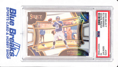 2023 Select - Eli Manning - New York Giants - Football - White Prizm - Field Level - PSA GEM MT 10 - 12/35 - #370