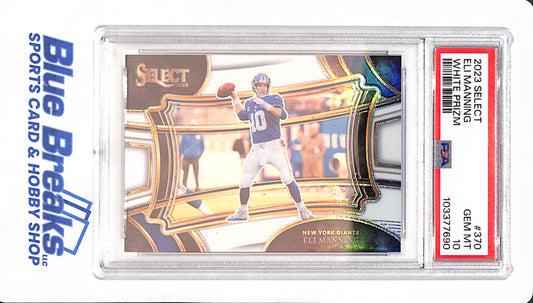 2023 Select - Eli Manning - New York Giants - Football - White Prizm - Field Level - PSA GEM MT 10 - 12/35 - #370