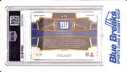 2023 Select - Eli Manning - New York Giants - Football - White Prizm - Field Level - PSA GEM MT 10 - 12/35 - #370