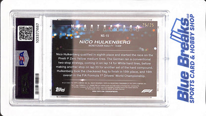 2024 Topps Paddock Pass F1 - Nico Hulkenberg - Moneygram HAAS - F1 - Nightscapes Black - 25/25 - PSA MINT 9 - #NS15