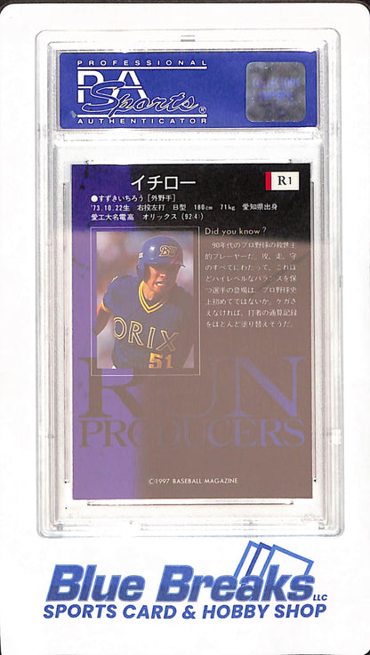 1997 BBM Diamond Heroes - Ichiro Suzuki - Orix Blue Wave - Japanese - Baseball - Run Producers - PSA NM-MT 8 - #R1