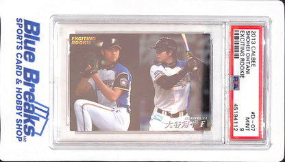 2013 Calbee - Shohei Ohtani - Hokkaido Nippon-Ham Fighters - Japanese - Baseball - Exciting Rookie - PSA MINT 9 - #D-07