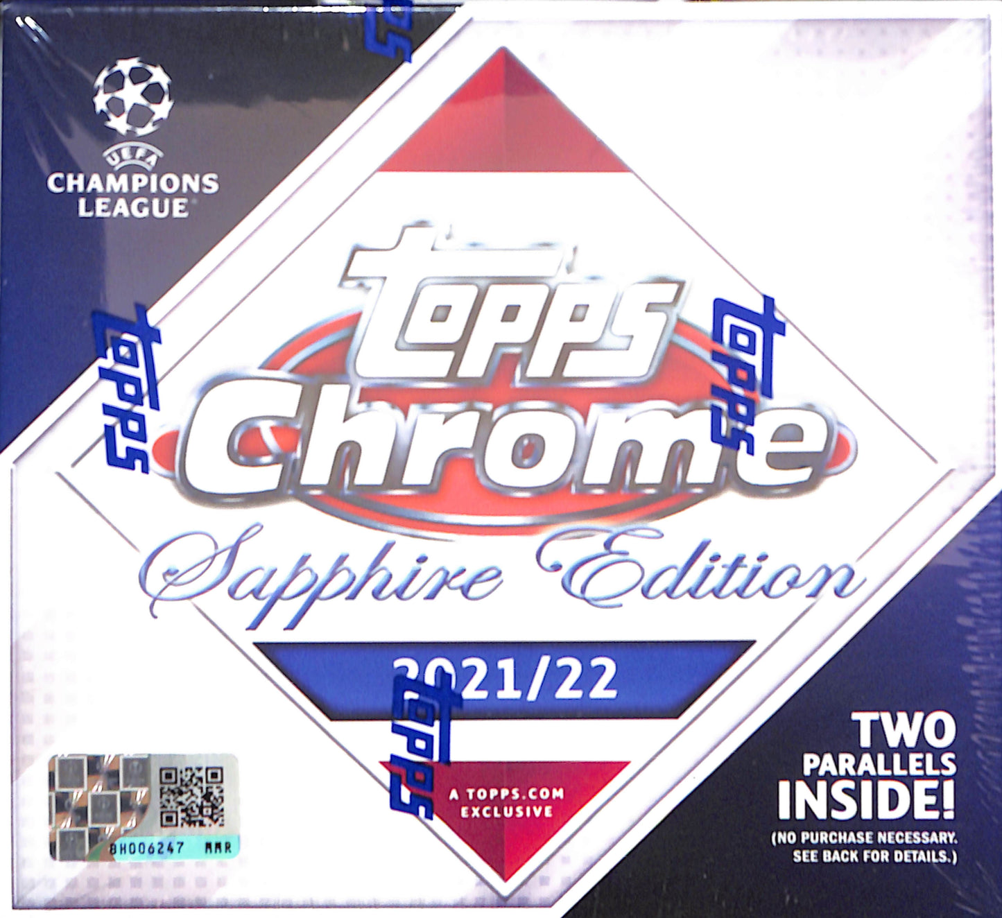 2021/22 Topps Chrome Sapphire Edition UEFA Champions League Soccer Hobby Box - Sealed Wax