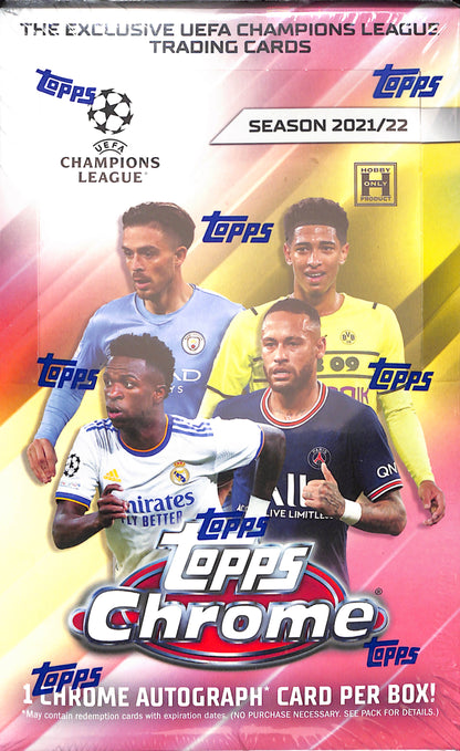 2021/22 Topps Chrome UEFA Champions League Hobby Box - Sealed Wax