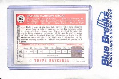 2001 Topps Archives Reserve - Dick Morrow Groat - Bat Relic - Pittsburgh Pirates - Baseball - #369