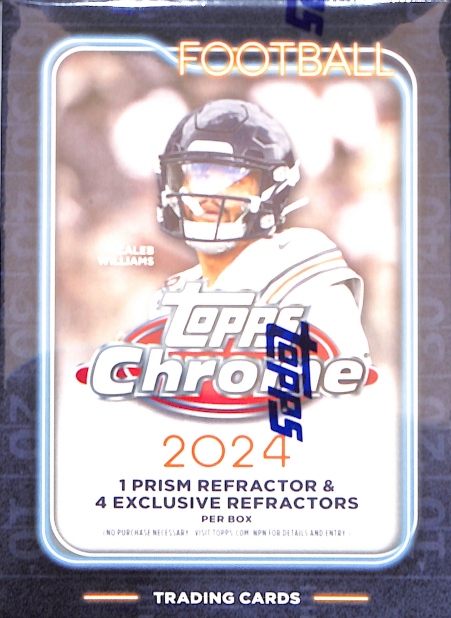 2024 Topps Chrome Football 7-Pack Blaster Box - Sealed Wax