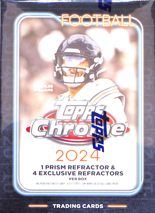 2024 Topps Chrome Football 7-Pack Blaster Box - Sealed Wax
