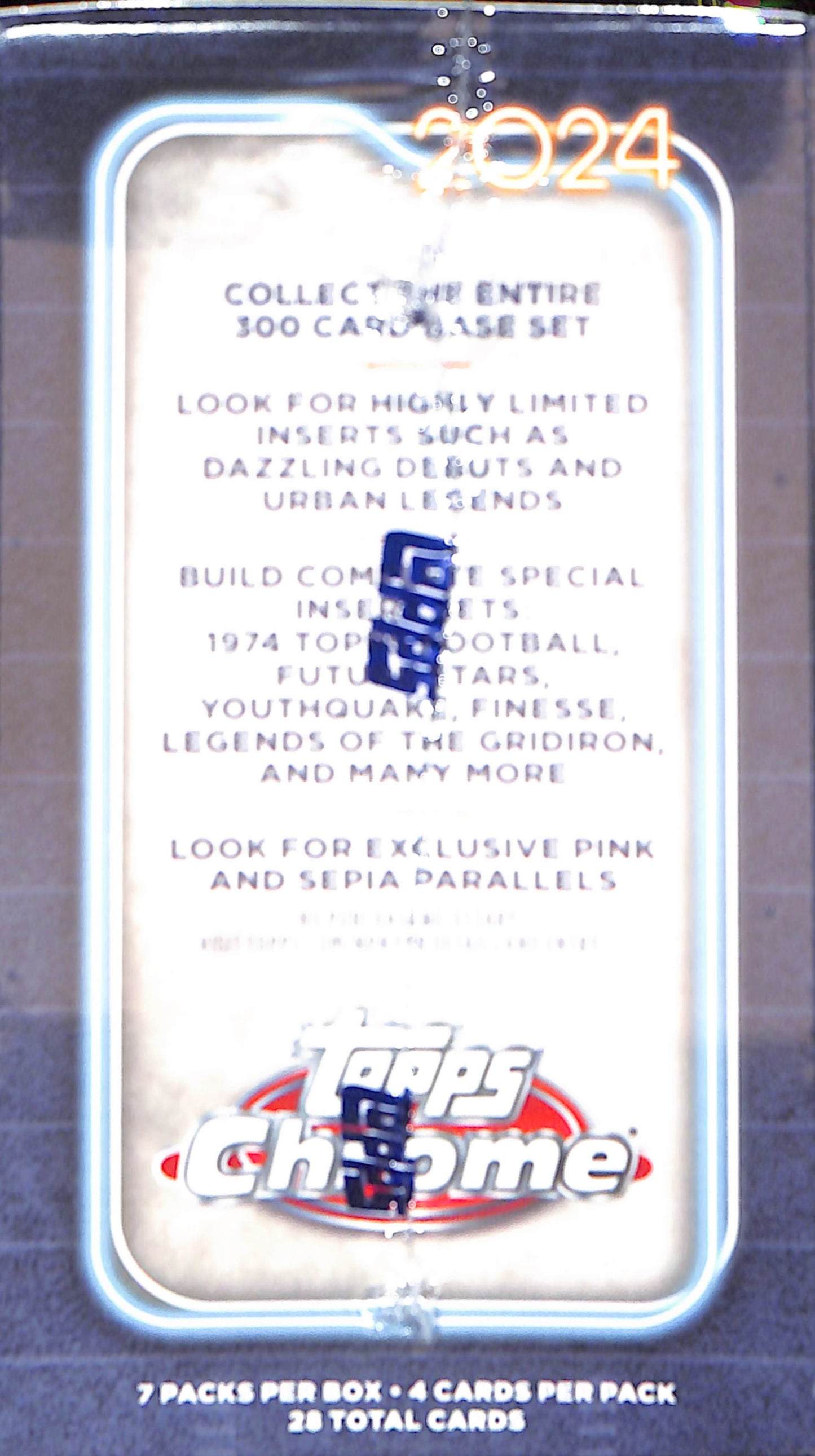 2024 Topps Chrome Football 7-Pack Blaster Box - Sealed Wax