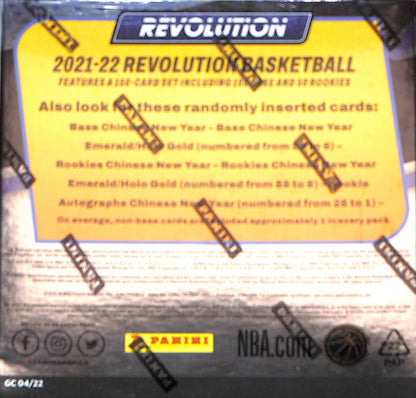 2021/22 Panini Revolution Chinese New Year Basketball Box - Sealed Wax
