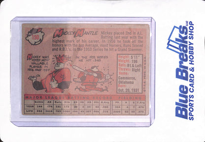 1958 Topps - Mickey Mantle - New York Yankees - Baseball - #150