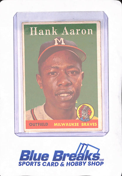 1958 Topps - Hank Aaron - Milwaukee Braves - Baseball - #30