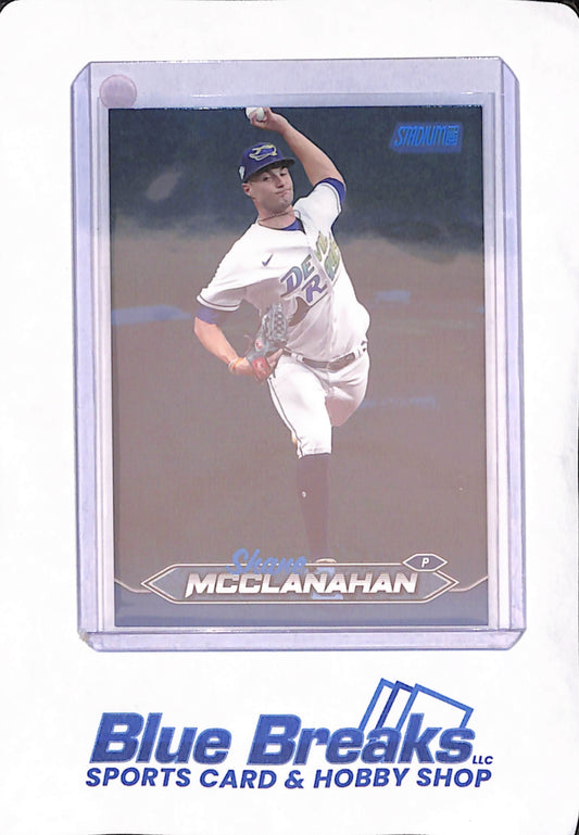 2024 Topps Stadium Club - Shane McClanahan - Tampa Bay Rays - Baseball - 17/50 - Blue #258