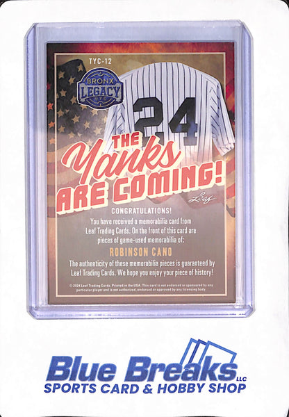 2024 Bronx Legacy - Robinson Cano - New York Yankees - Baseball - Dual Relic - 1/2 - The Yanks Are Coming - #TYC-12