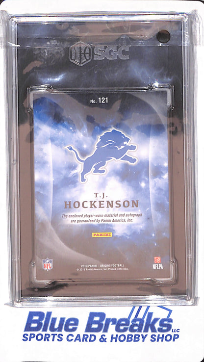 2019 Panini Origins - T.J. Hockenson - Detroit Lions - Football - Autograph - Jumbo Patch - Rookie - SGA Authentic Auto Grade 10 - #121