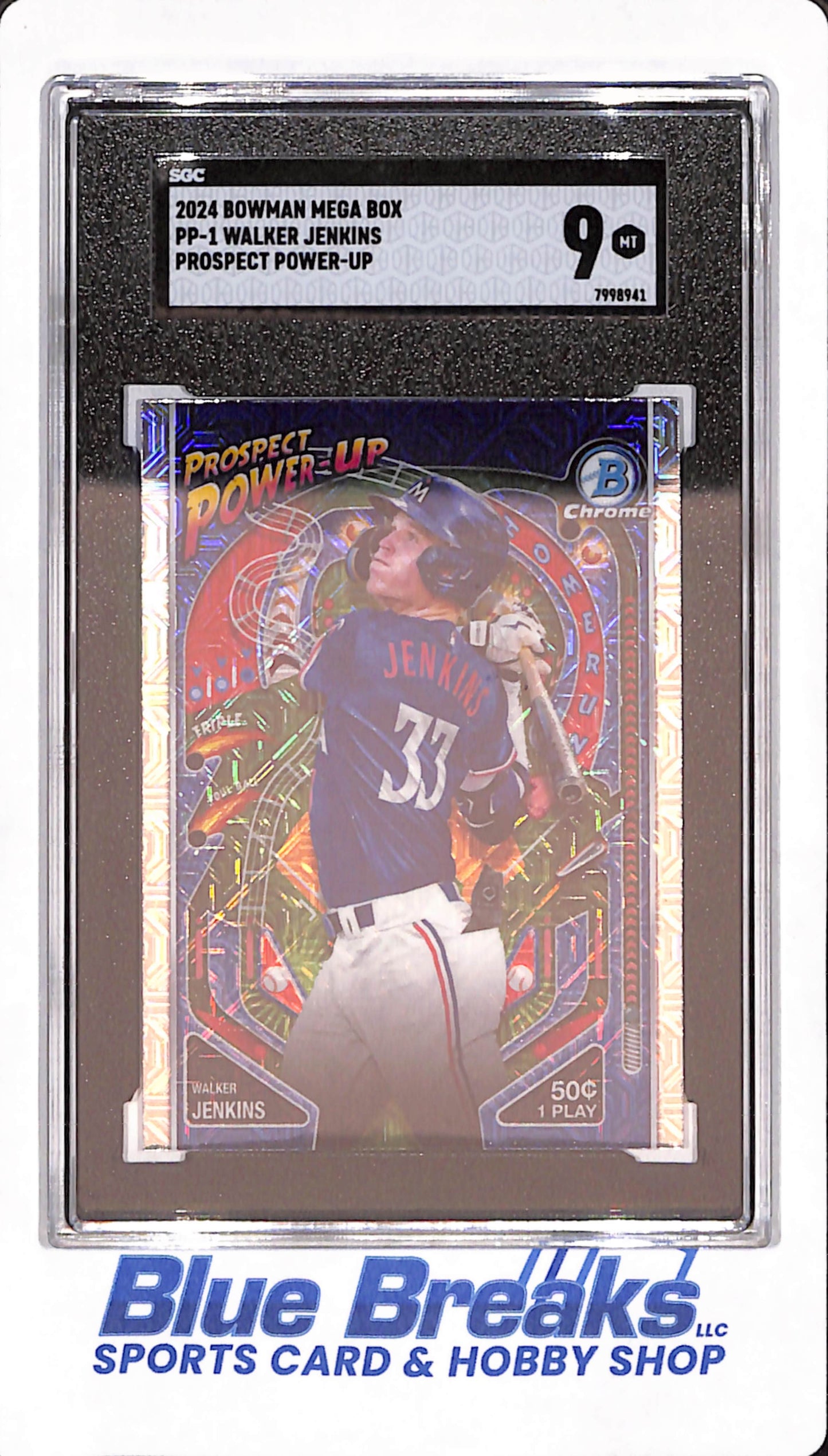 2024 Bowman - Walker Jenkins - Minnesota Twins - Baseball - Prospect Power-Up - SGC 9 - #PP-1