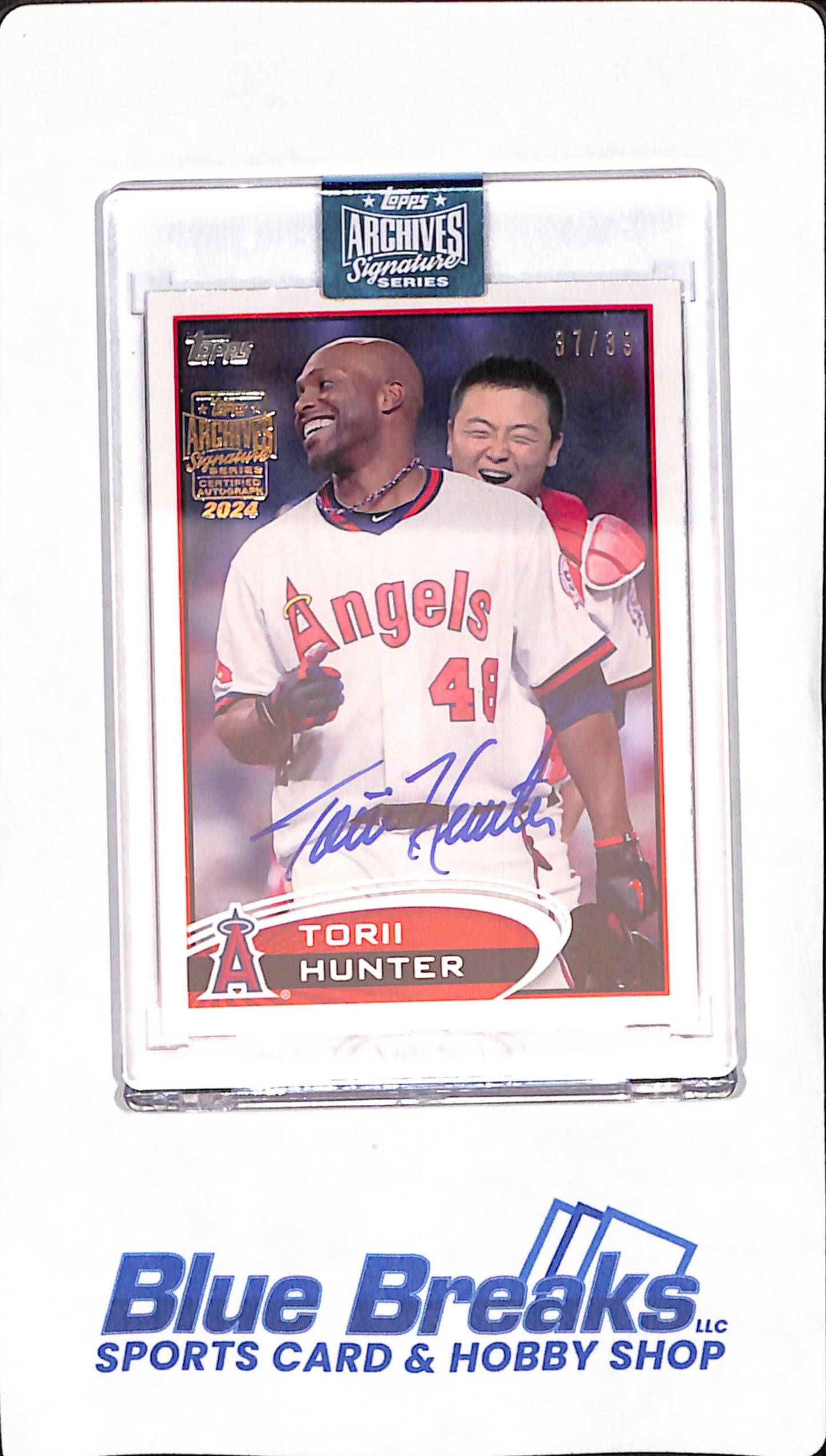 2024 Topps Archives Signature Series - Tori Hunter - Los Angeles Angels - Baseball - Autograph - 37/39 - #407