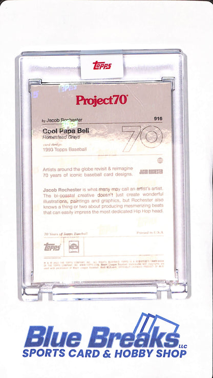 2022 Topps Project 70 - Cool Papa Bell - Homestead Grays - Baseball - 1993 Topps Baseball Card Design - #916
