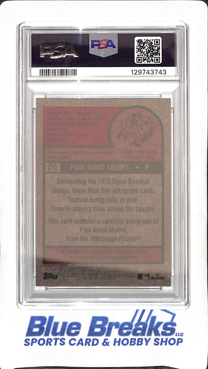 2024 Topps Heritage - Paul Skenes - Real One Autograph - RC - PSA 10 - Pittsburgh Pirates - Baseball - #ROAPS