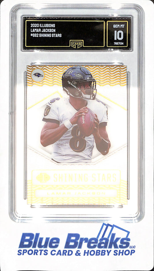 2020 Illusions - Lamar Jackson - Baltimore Ravens - Football - Shining Stars - GMA GEM MT 10 - #SS2