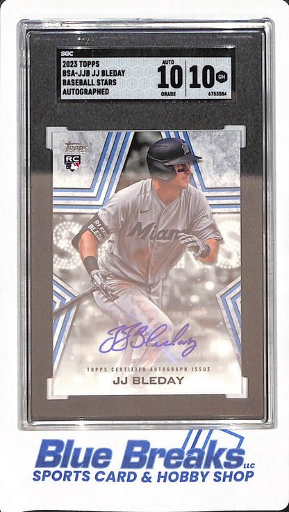 2023 Topps - JJ Bleday - Miami Marlins - Baseball - Autograph - RC - Baseball Stars - SGC 10 Auto 10 - #BSA-JJB