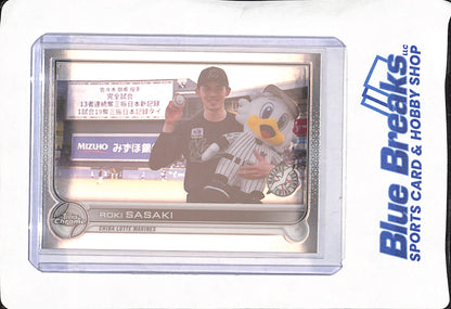2022 Topps Chrome NPB - Roki Sasaki - Chiba Lotte Marines - Japanese - Baseball - #80
