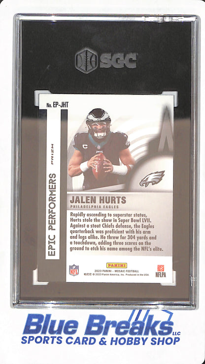 2023 Panini Mosaic - Jalen Hurts - Philadelphia Eagles - Football - Epic Performers - Prizm - SGC 9.5 - #EP-JHT