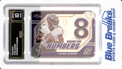 2023 Zenith - Lamar Jackson - Baltimore Ravens - Football - Behind the Numbers - GMA GEM MT 10 - #20