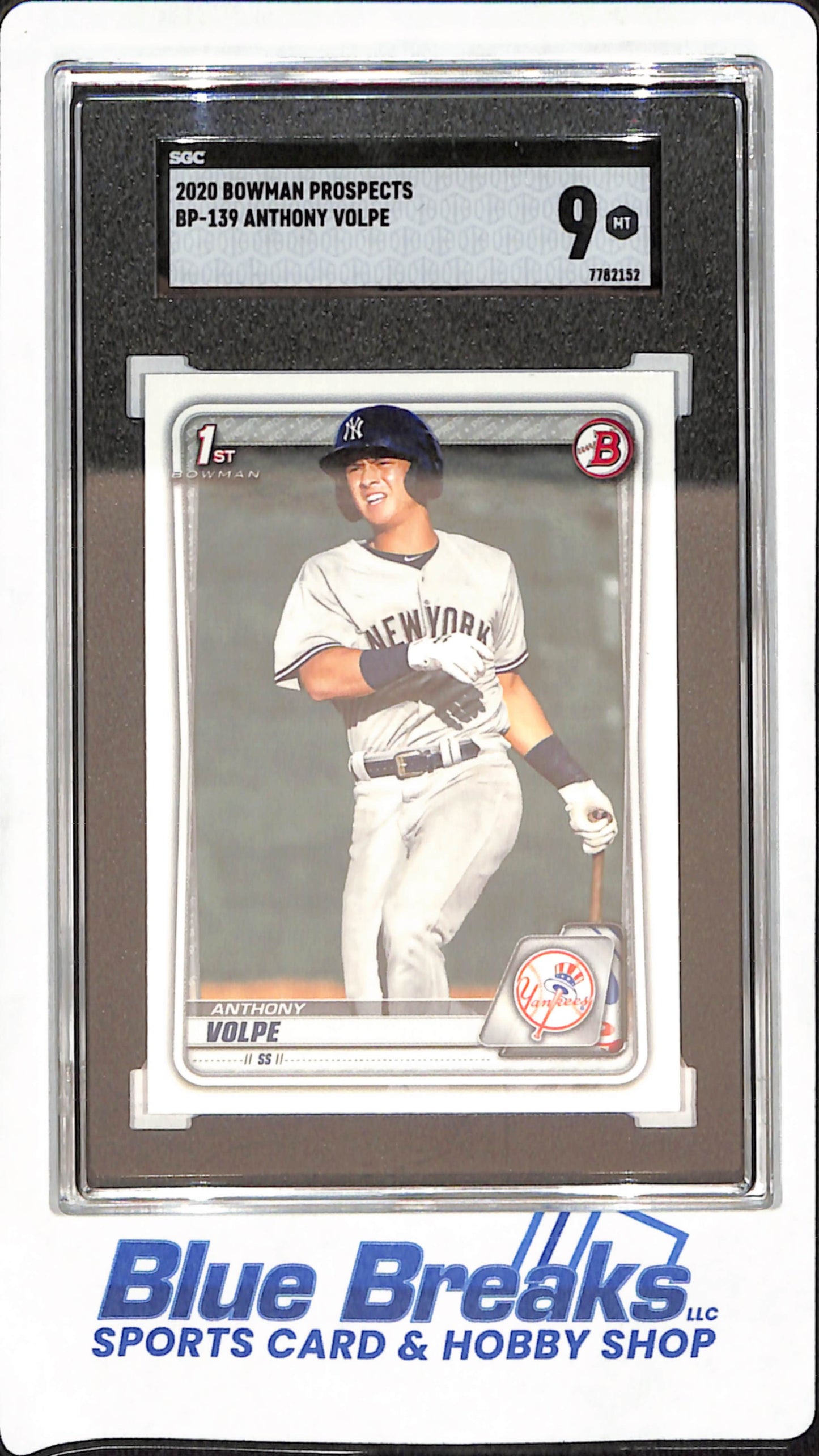 2020 Bowman - Anthony Volpe - New York Yankees - Baseball - 1st Bowman - Prospects - SGC 9 - #BP-139