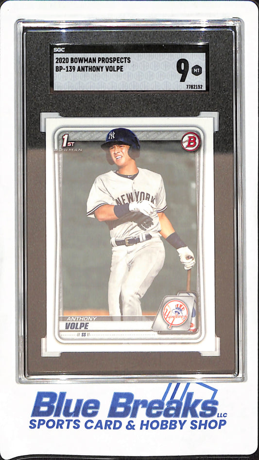 2020 Bowman - Anthony Volpe - New York Yankees - Baseball - 1st Bowman - Prospects - SGC 9 - #BP-139