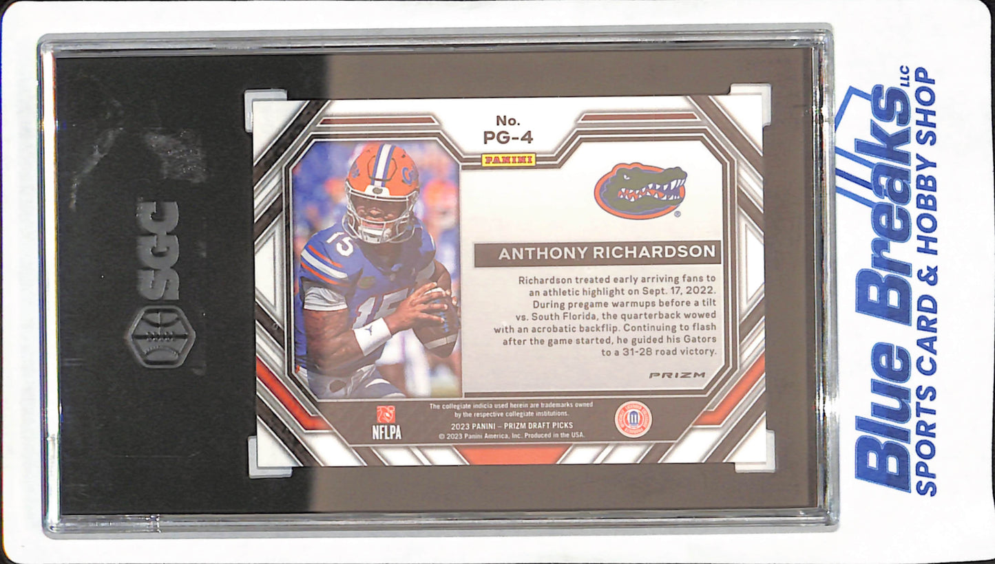 2023 Panini Prizm Draft Picks - Anthony Richardson - University of Florida - Football - Pregame - RC - SGC 9.5 - #PG-4