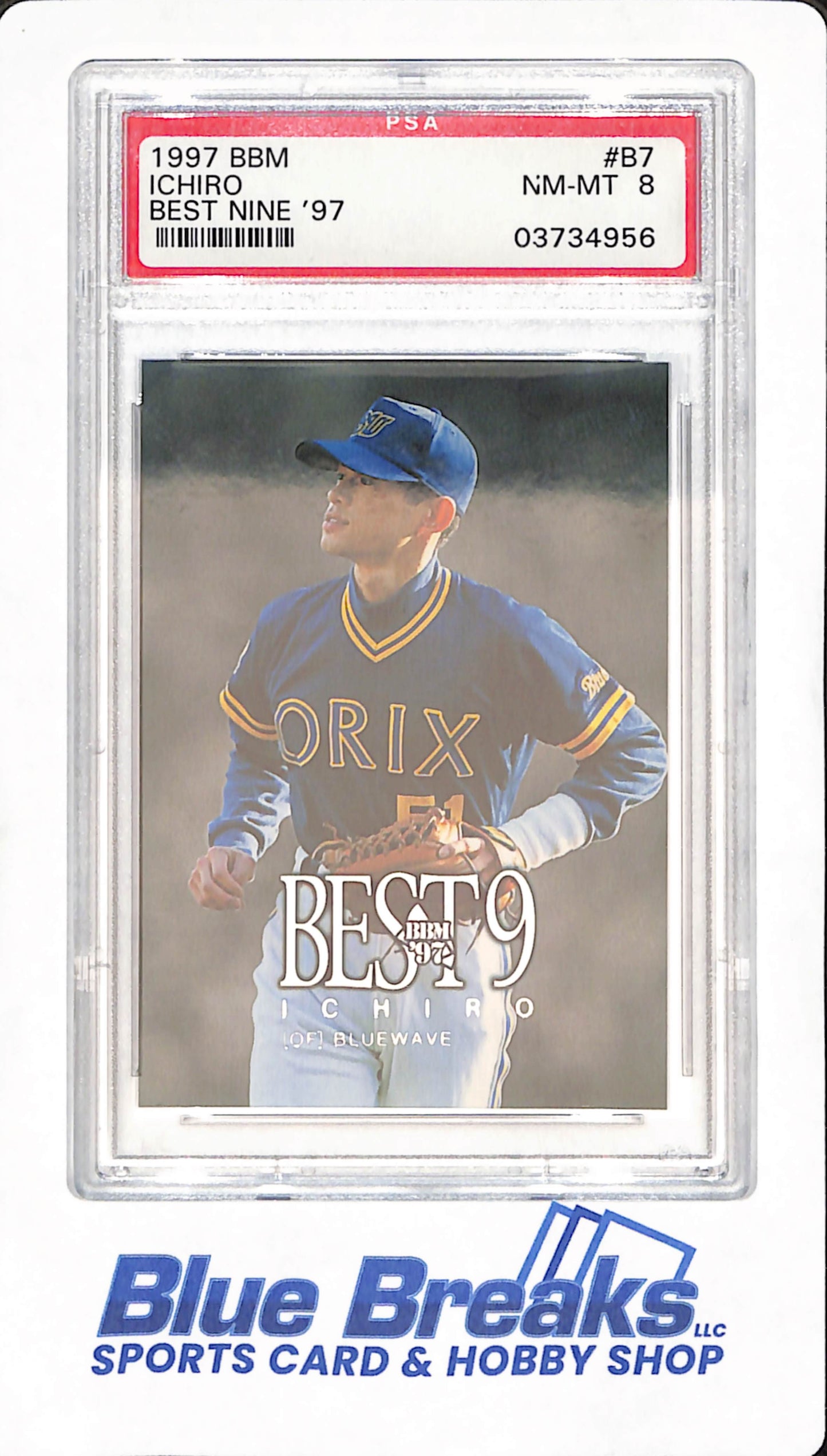 1997 Baseball Magazine - Ichiro Suzuki - Orix Blue Wave - Japanese - Baseball - Best Nine '97 - PSA NM-MT 8 - #B7