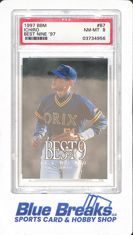 1997 Baseball Magazine - Ichiro Suzuki - Orix Blue Wave - Japanese - Baseball - Best Nine '97 - PSA NM-MT 8 - #B7