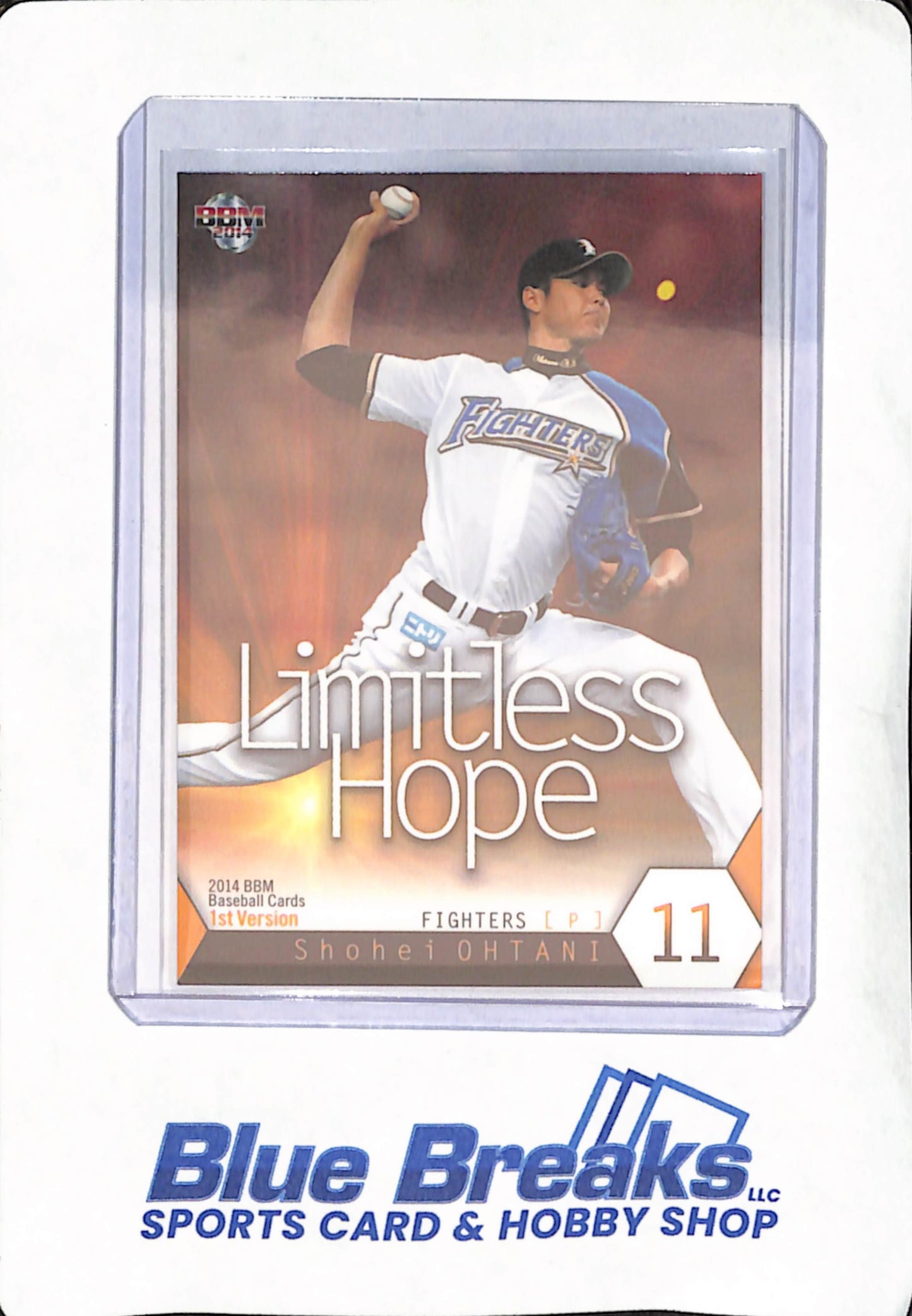2014 BBM Baseball Cards 1st Version - Shohei Ohtani - Hokkaido Nippon-Ham Fighters - Japanese - Baseball - Limitless Hope - #354