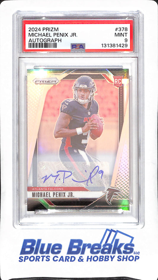 2024 Panini Prizm - Michael Penix Jr - Autograph - PSA 9 - Atlanta Falcons - Football - #378