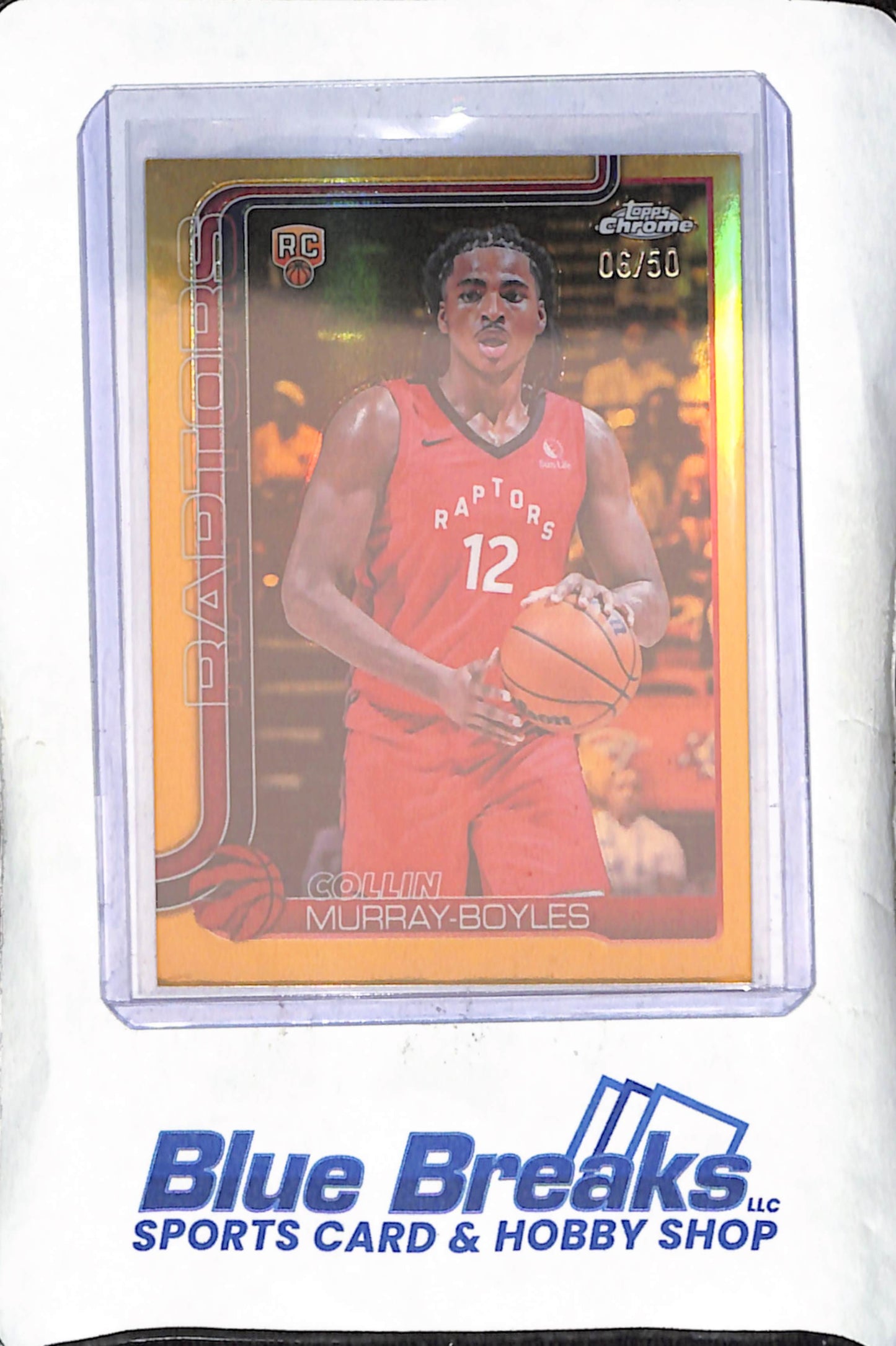 2025 Topps Chrome - Collin Murray-Boyles - Gold - 6/50 - RC - Toronto Raptors - Basketball - #259