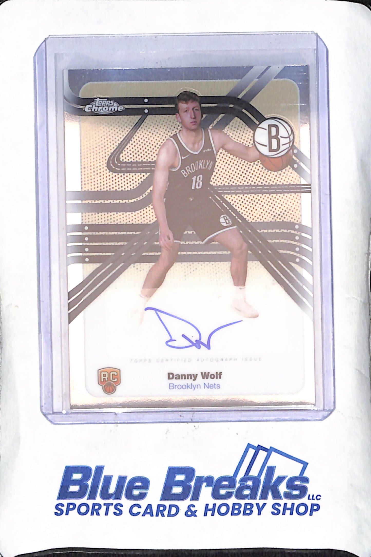 2025 Topps Chrome - Danny Wolf - Next Stop Signatures - Autograph - RC - Brooklyn Nets - Basketball - #NS-DW