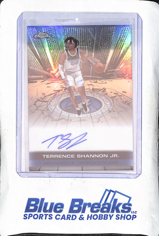 2025 Topps Chrome - Terrence Shannon Jr - Autograph - Refractor - Minnesota Timberwolves - Basketball - #TAU-TSI