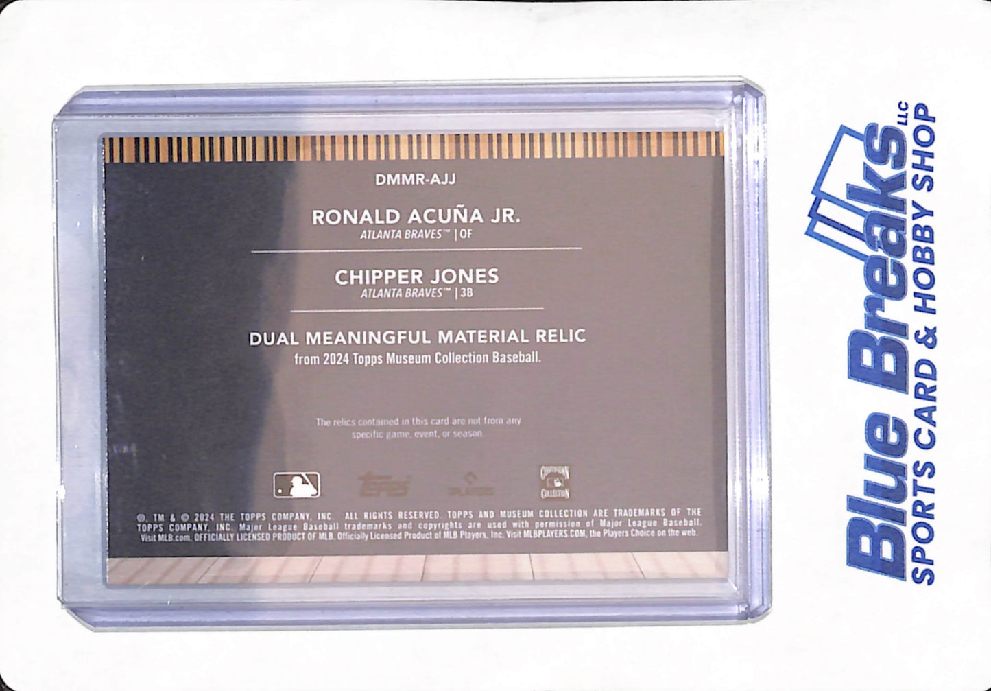 2024 Topps Museum Collection - Ronald Acuna Jr. - Chipper Jones - Atlanta Braves - Baseball - Dual Meaningful Material Relic - 06/10 - #DMMR-AJJ