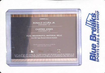 2024 Topps Museum Collection - Ronald Acuna Jr. - Chipper Jones - Atlanta Braves - Baseball - Dual Meaningful Material Relic - 06/10 - #DMMR-AJJ