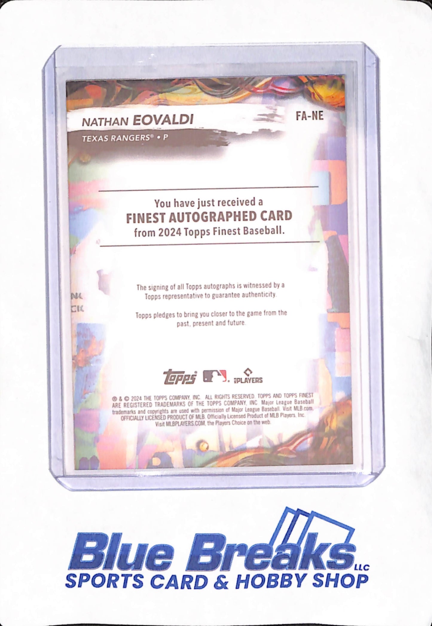 2024 Topps Finest - Nathan Eovaldi - Texas Rangers - Baseball - Autograph - #FA-NE