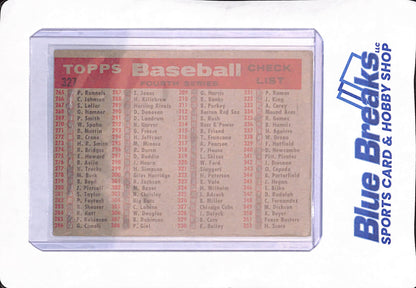 1958 Topps - Chicago Cubs Team Check List - National League - Baseball - #327