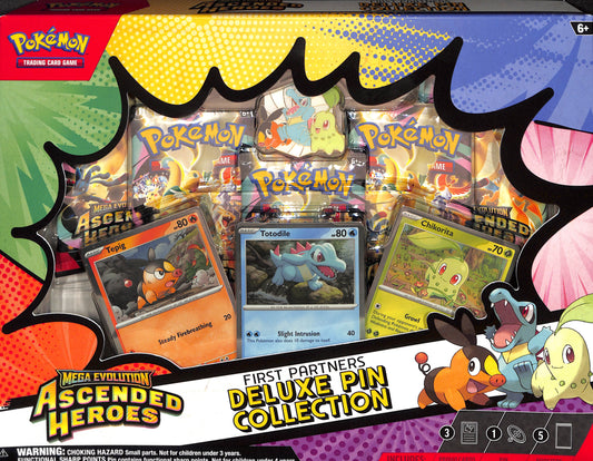 2026 Pokemon - Mega Evolutions Ascended Heroes - First Partners Deluxe Pin Collection - Sealed Wax